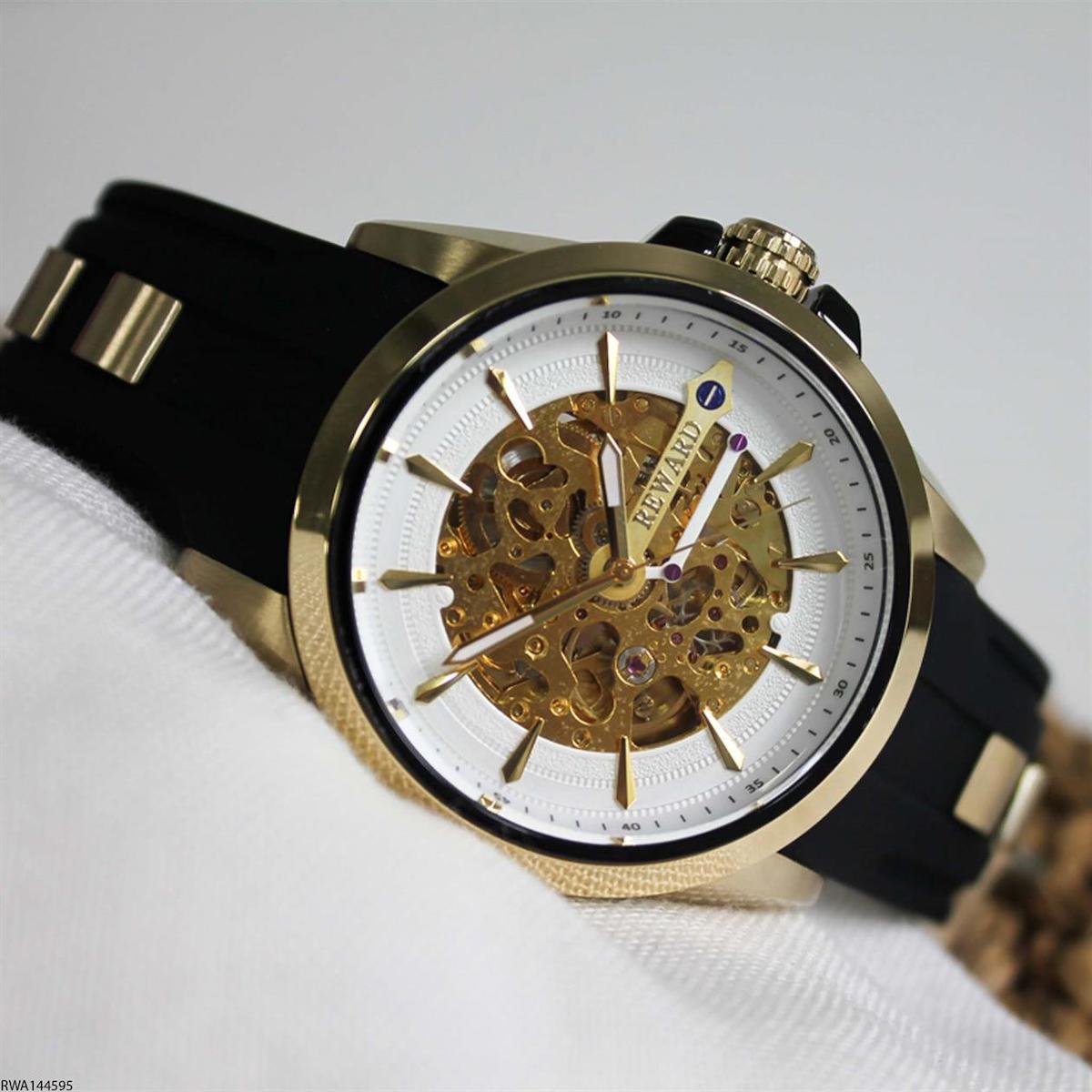Reward RWA144595 46 mm Siyah Silikon Kordon Analog Erkek Kol Saati