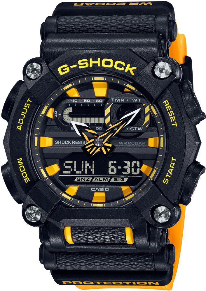 Casio GA-900A-1A9 Takvimli 49 mm Siyah Silikon Kordon Analog Kol Saati
