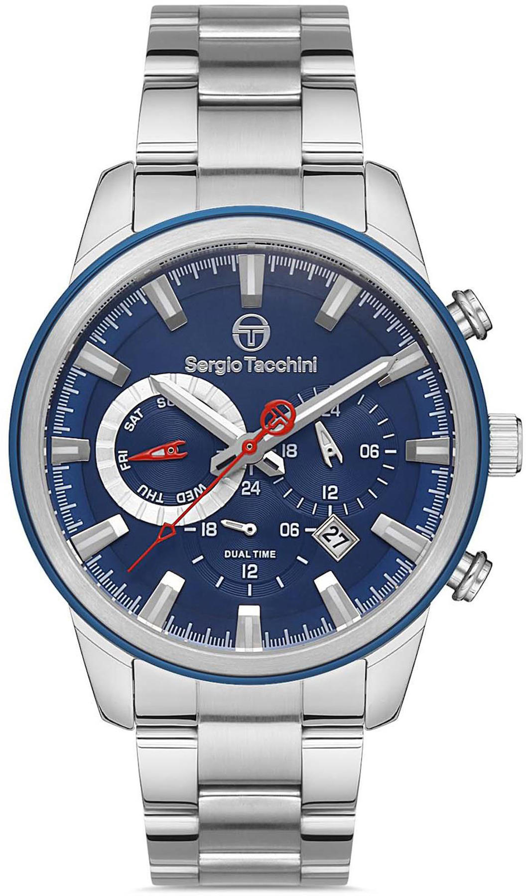 Sergio Tacchini ST.1.10274.2 Takvimli 45 mm Çelik Kordon Analog Kol Saati