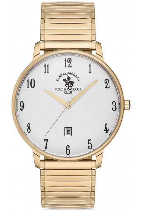 Santa Barbara Polo & Racquet Club SB.1.10289.2 Takvimli 42 mm Altın Çelik Kordon Analog Erkek Kol Saati