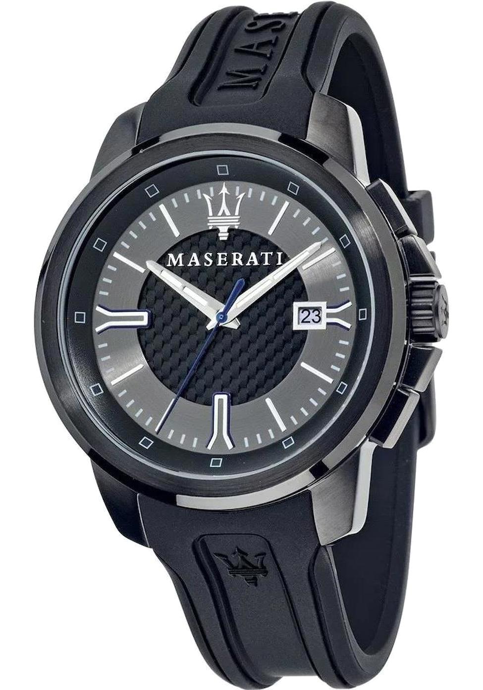 Maserati R8851123004 Takvimli 44 mm Siyah Silikon Kordon Analog Erkek Kol Saati