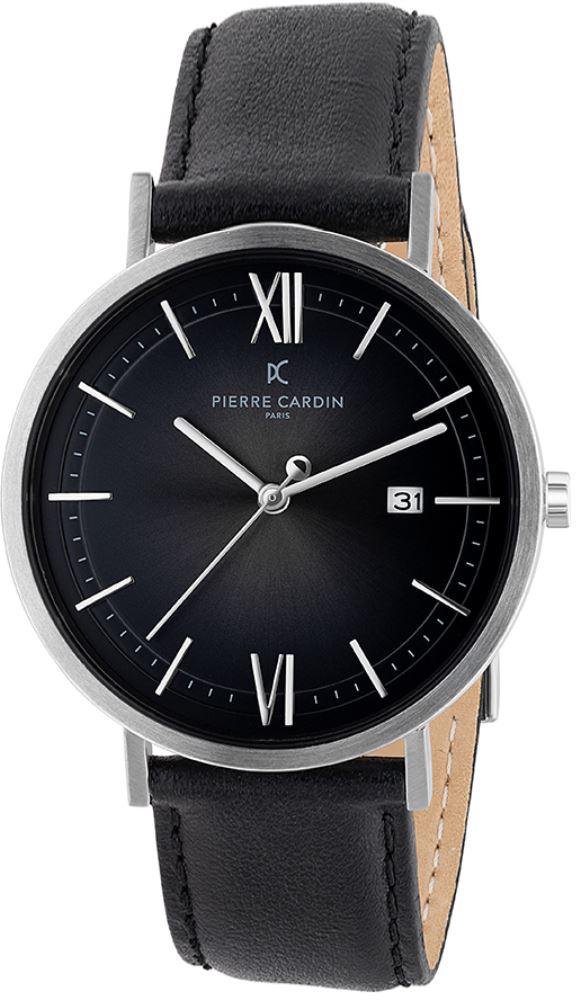 Pierre Cardin PCCBV.1151 Takvimli 42 mm Siyah Deri Kordon Analog Kol Saati