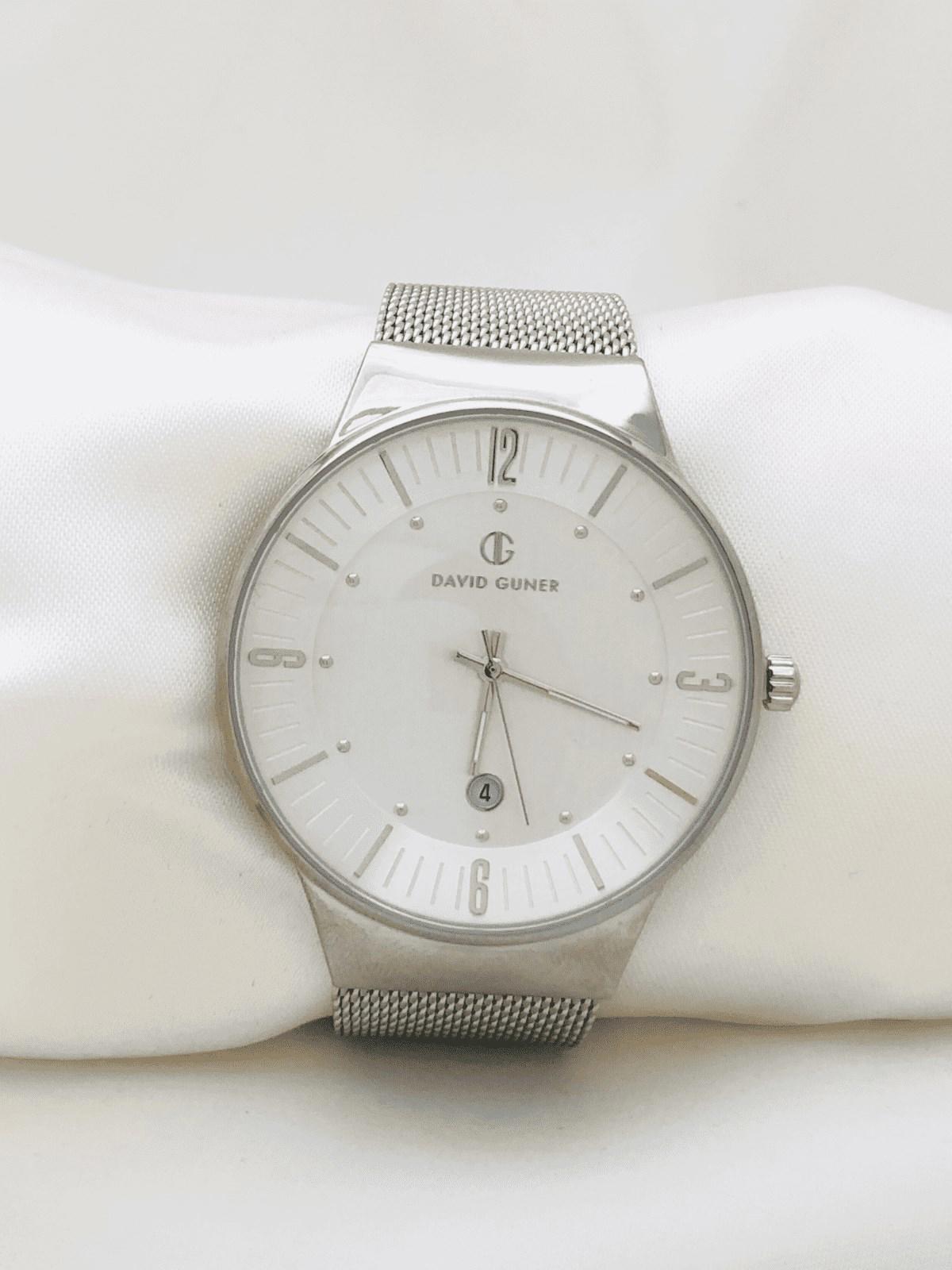 David Guner DG-8214GCA1 Takvimli 42 mm Çelik Kordon Analog Erkek Kol Saati