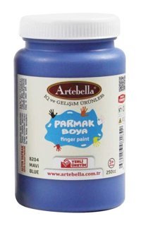 Artebella 8204 250 ml Tekli Mavi Parmak Boyası