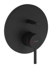 Vitra Origin Çelik Tekli Aç Kapa Yarı Ankastre Banyo Bataryası Siyah