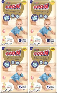 Goon Premium Soft 5 Numara Bantlı Bebek Bezi 208'li