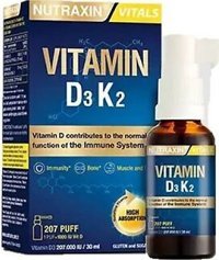 Nutraxin Vitals D3 K2 Portakallı Yetişkin Vitamin 30 ml