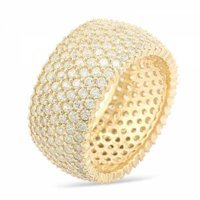 Serra Jewels Beyaz Taşlı Tamtur Altın Yüzük