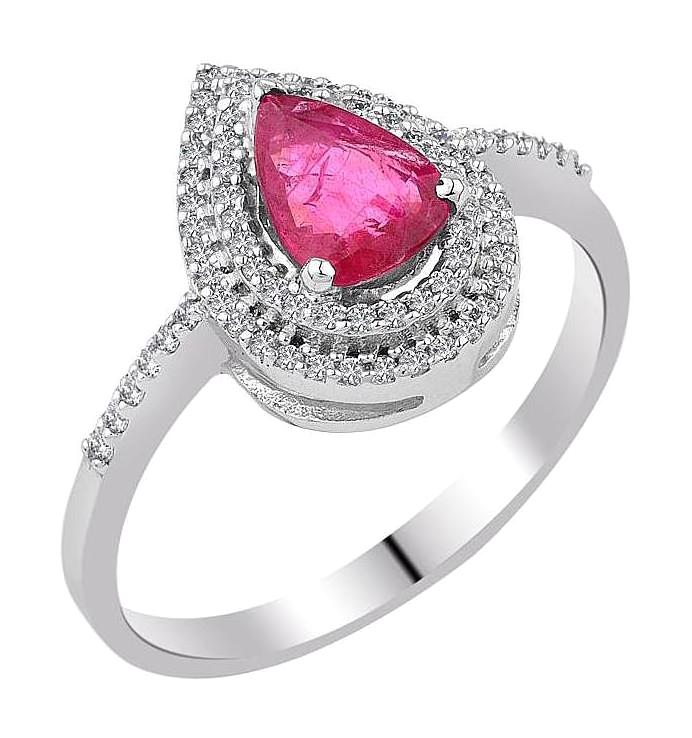 İryum Pembe Yakut Taşlı 18 Ayar Altın Yüzük
