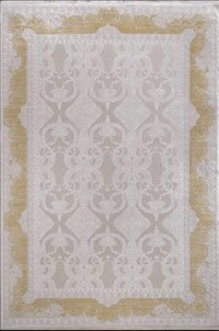 Flora Halı Magnum 7060K Krem 6 mm Akrilik-Viskon Silinebilir Yıkanabilir İnce Dikdörtgen Makine Dokuma Salon Halısı 200x290 cm