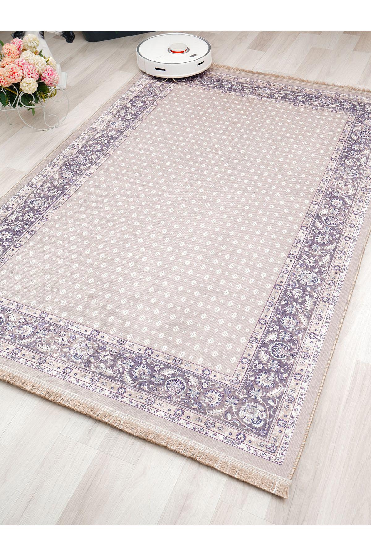 İnspira Çok Renkli 12 mm Polyester Kaymaz Taban Dikdörtgen Halı 120x200 cm