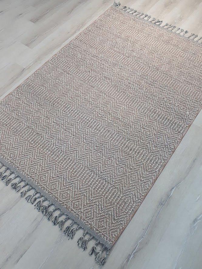 Eko Halı Soho SH01 Gri 10 mm Silinebilir Yıkanabilir Orta Kaymaz Dikdörtgen Makine Dokuma Oturma Odası-Salon Halısı 100x150 cm