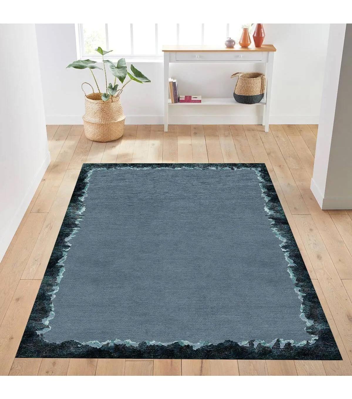 Rovigo Home RVG0236 Çok Renkli 8 mm Polyester Toz Tutmaz Yıkanabilir İnce Kaymaz Dot Taban Dikdörtgen Makine Dokuma Salon Halısı 80x500 cm