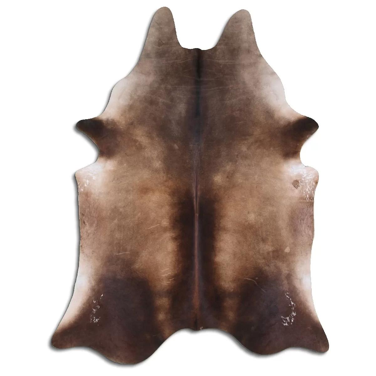 Fiesta Leather Art 63194 Krem 51 mm Deri Toz Tutmaz Yıkanabilir İnce Kaymaz Deri Taban Oval Makine Dokuma Salon Halısı 120x250 cm