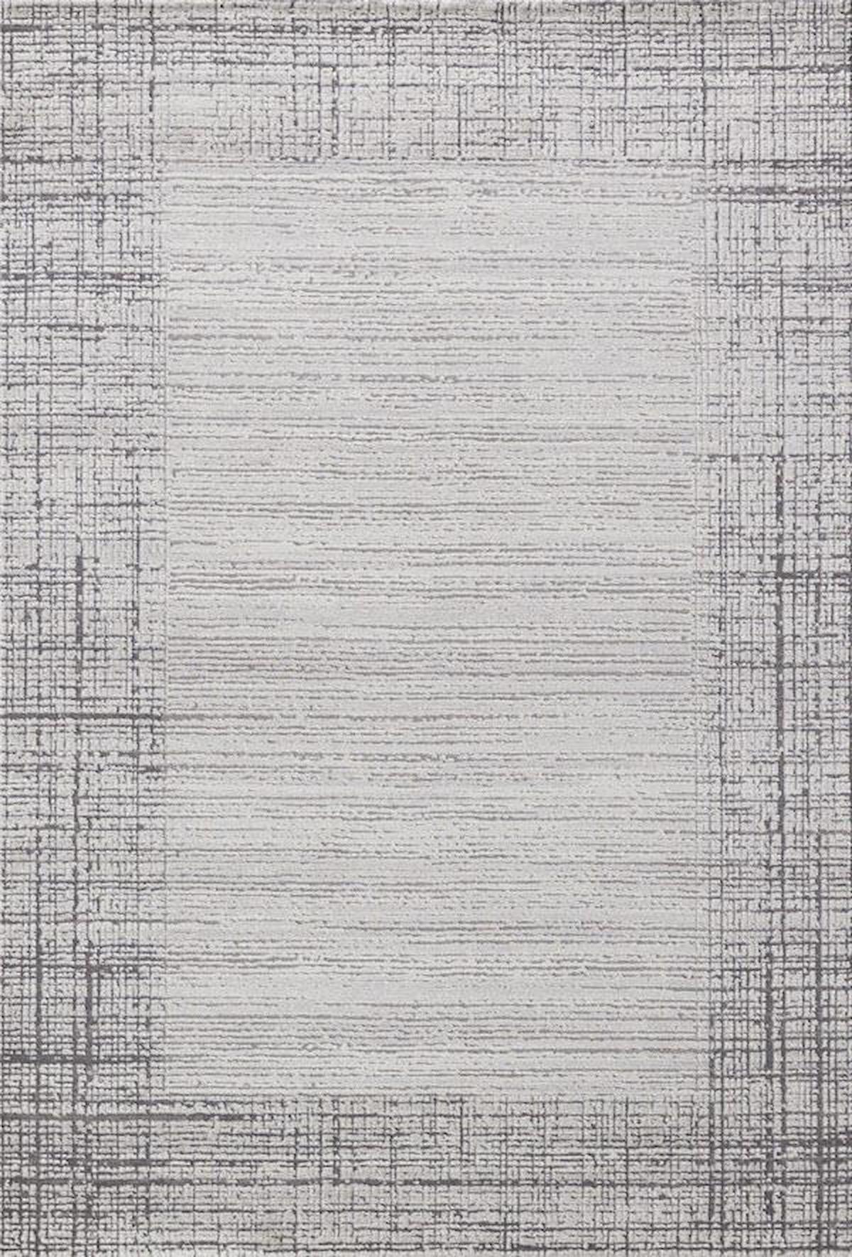 Dinarsu Adora 36397 Gri 10 mm Akrilik Antibakteriyel Yıkanabilir Orta Kaymaz Dikdörtgen Makine Dokuma Oturma Odası Halısı 80x120 cm