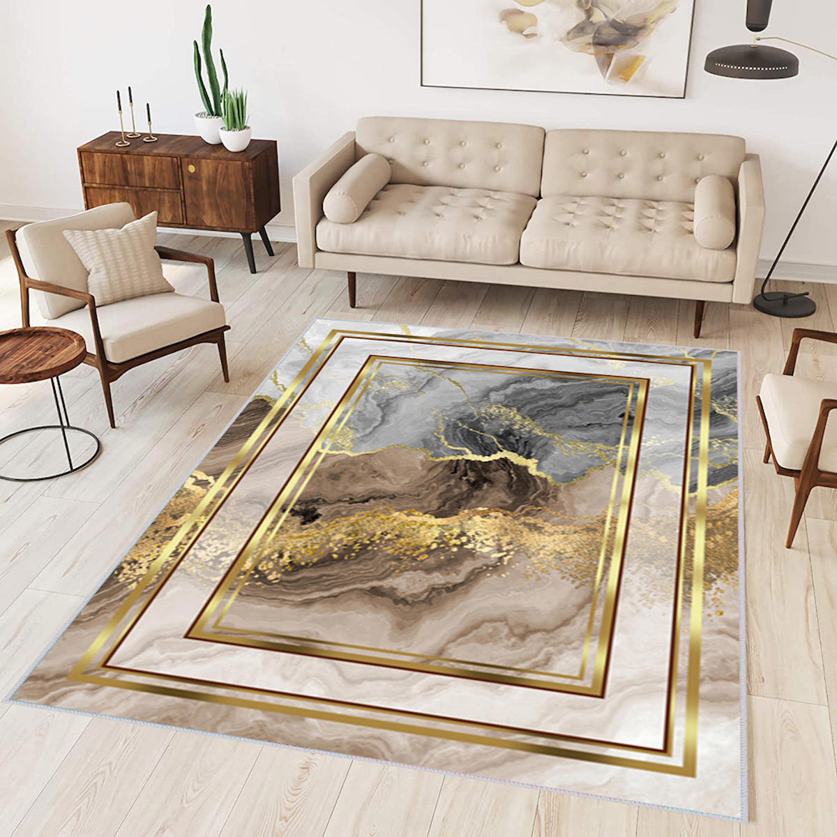 Rovigo Home RVG0307-HY1180 Çok Renkli 8 mm Polyester Antibakteriyel-Leke Tutmaz-Toz Tutmaz Yıkanabilir İnce Kaymaz Dot Taban Dikdörtgen Makine Dokuma Salon Halısı 80x300 cm