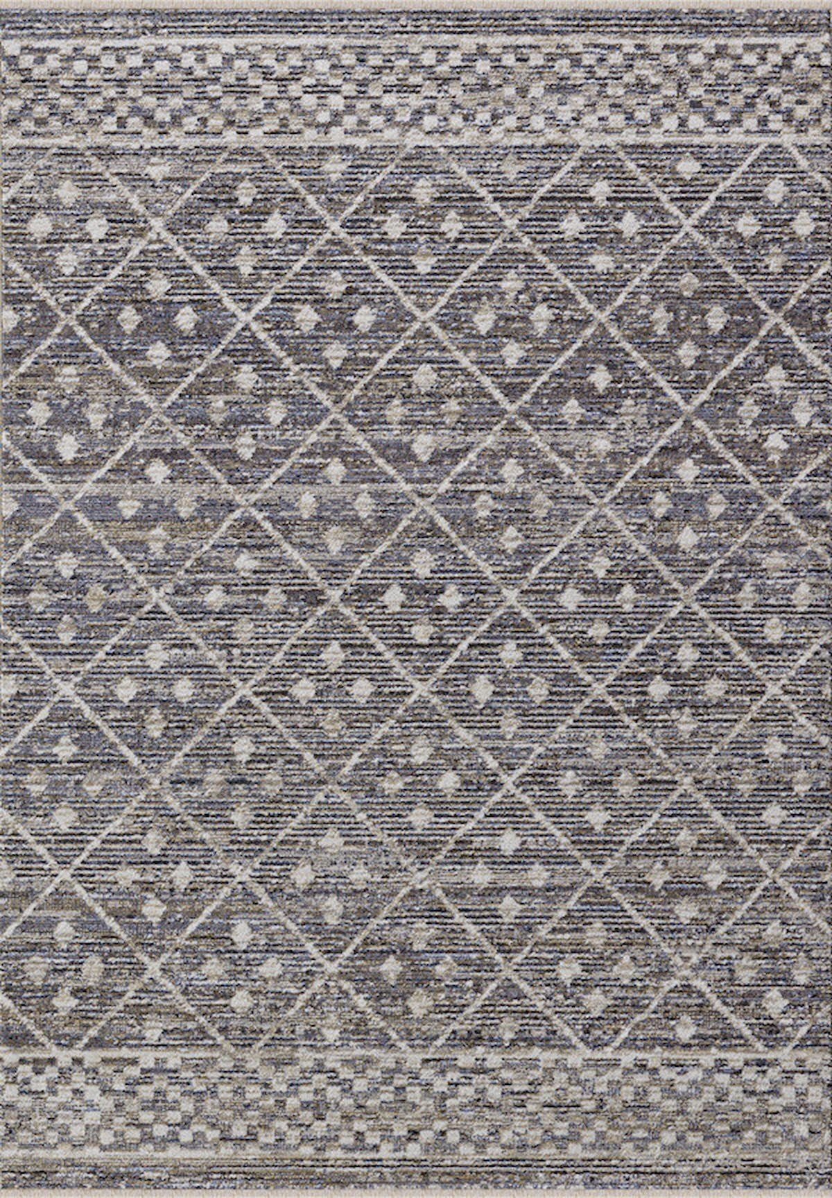 Dinarsu Laguna 35545 Gri 8 mm Silinebilir Yıkanabilir Orta Kaymaz Dikdörtgen Makine Dokuma Oturma Odası-Salon Halısı 100x150 cm