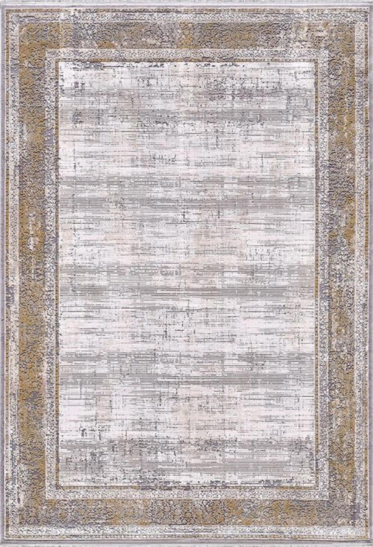 Artemis Halı Couture 0868A Altın-Bej 7 mm Akrilik Yıkanabilir İnce Kaymaz Jüt Taban Dikdörtgen Makine Dokuma Salon Halısı 120x180 cm