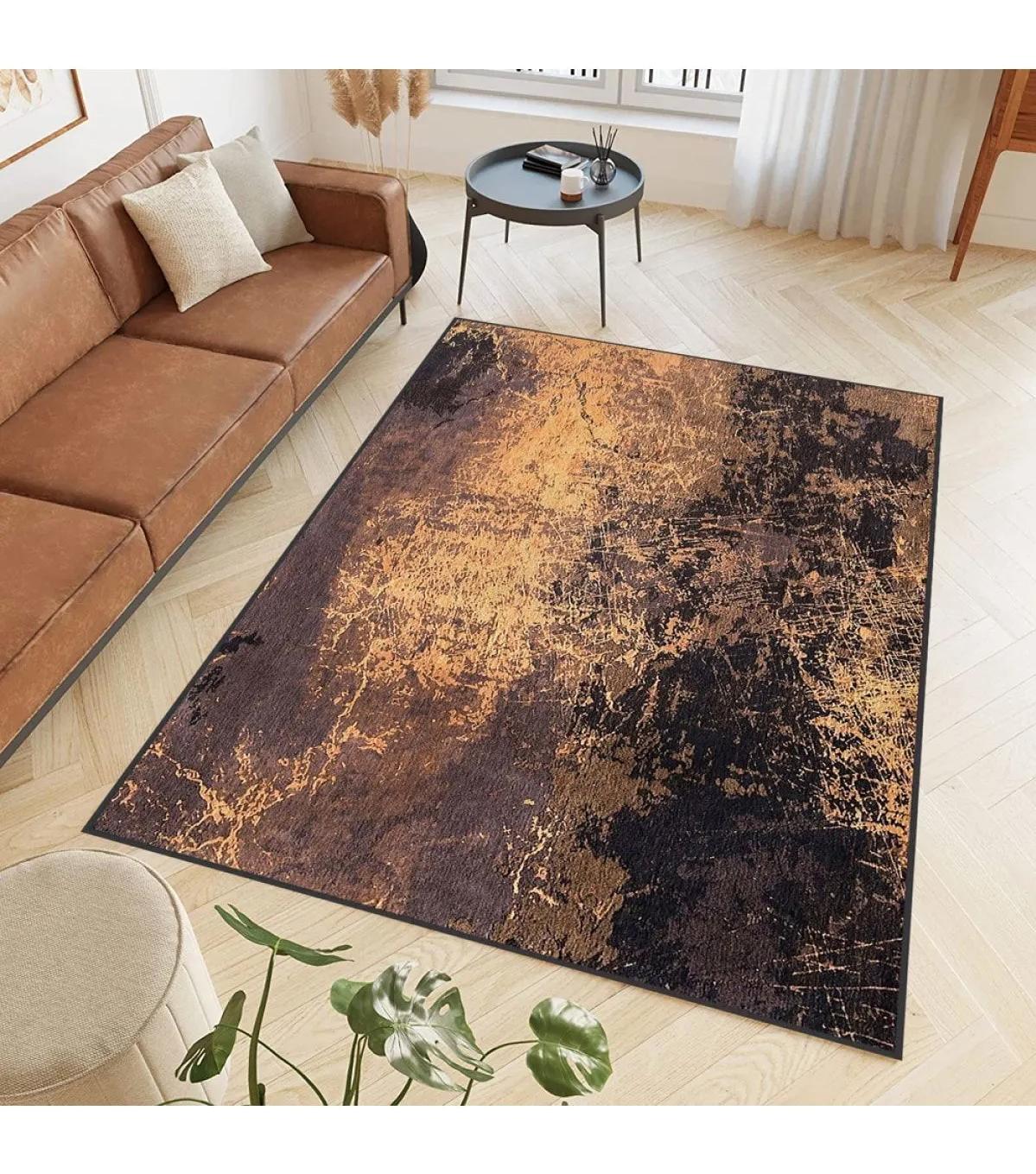 Rovigo Home RVG0417 Çok Renkli 8 mm Polyester Antibakteriyel-Leke Tutmaz-Toz Tutmaz Yıkanabilir İnce Kaymaz Dot Taban Dikdörtgen Makine Dokuma Salon Halısı 80x150 cm