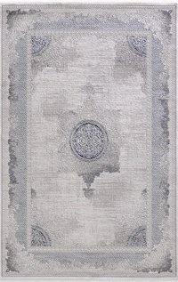 Merinos Diyez 34929 Mavi 9 mm Akrilik Yıkanabilir İnce Kaymaz Dikdörtgen Makine Dokuma Salon Halısı 160x230 cm