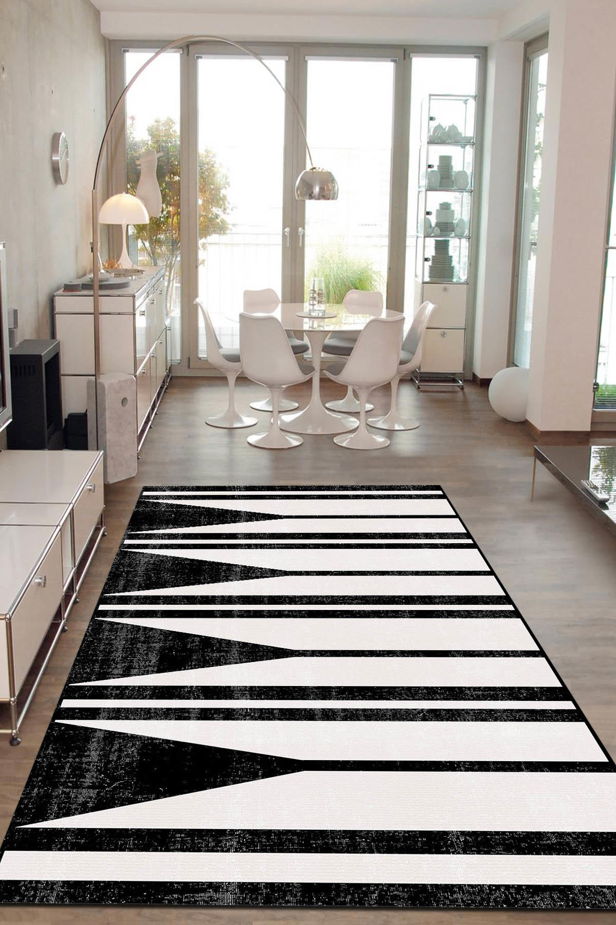 İlyaki Home Liber Krem 0.5 mm Pamuk Antibakteriyel Yıkanabilir İnce Kaymaz Pamuk Taban Dikdörtgen Makine Dokuma Salon Halısı 130x190 cm