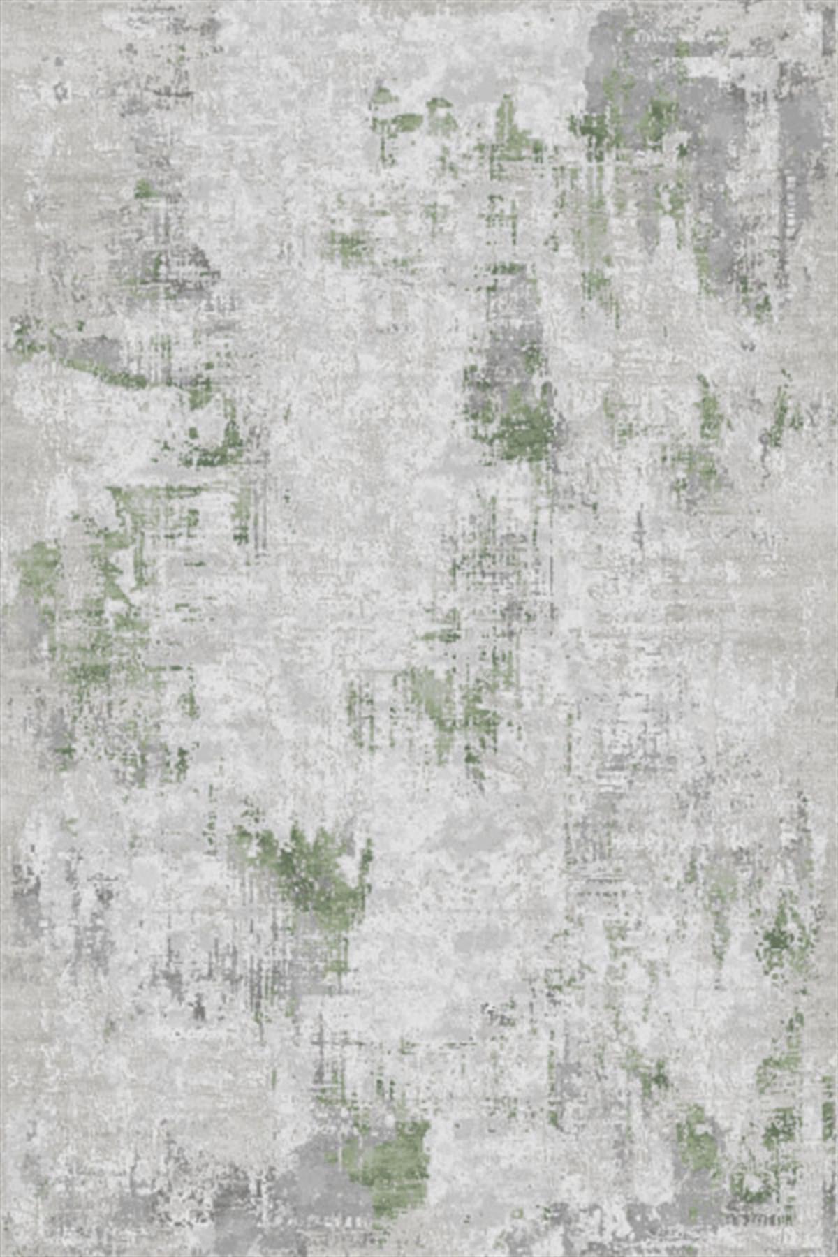 Padişah Rönesans Yeşil 7 mm Akrilik Yumuşak Yıkanabilir İnce Kaymaz Dikdörtgen Makine Dokuma Salon Halısı 160x230 cm
