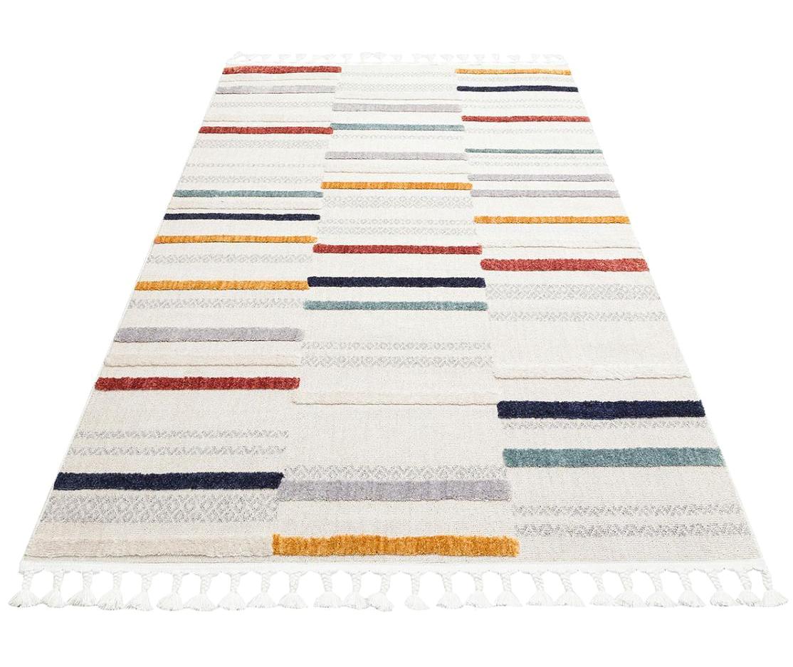 Eko Halı Terazzo TRZ01 Çok Renkli 10 mm Polyester İnce Dikdörtgen Makine Dokuma Salon Halısı 160x230 cm