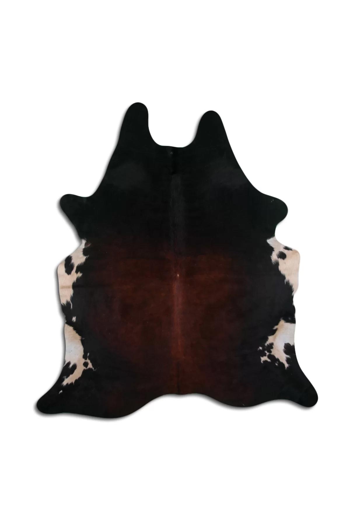 Fiesta Leather Art 103905 Krem 51 mm Deri Toz Tutmaz Yıkanabilir İnce Kaymaz Deri Taban Oval Makine Dokuma Salon Halısı 160x180 cm