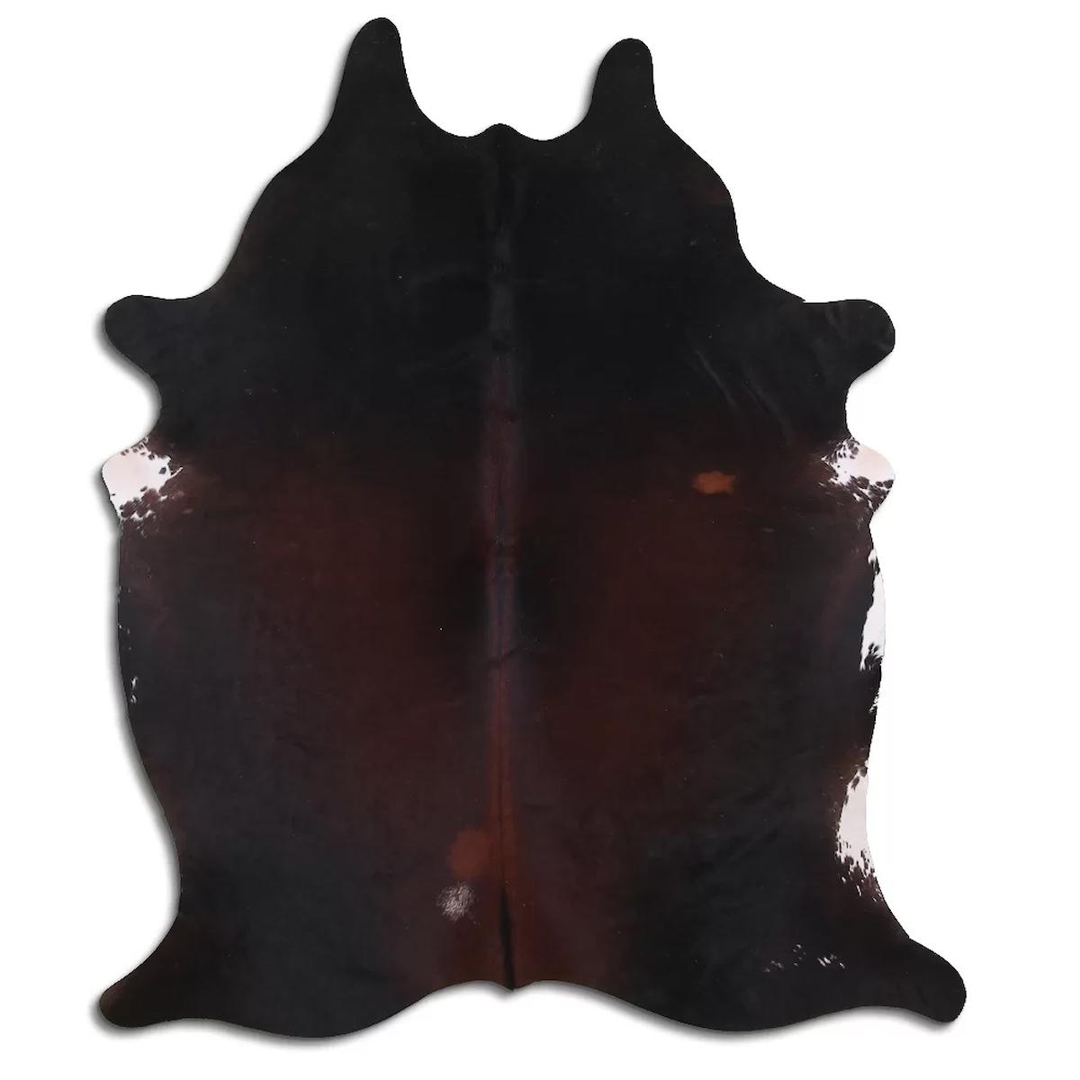 Fiesta Leather Art 35743 Krem 51 mm Deri Toz Tutmaz Yıkanabilir İnce Kaymaz Deri Taban Oval Makine Dokuma Salon Halısı 160x180 cm