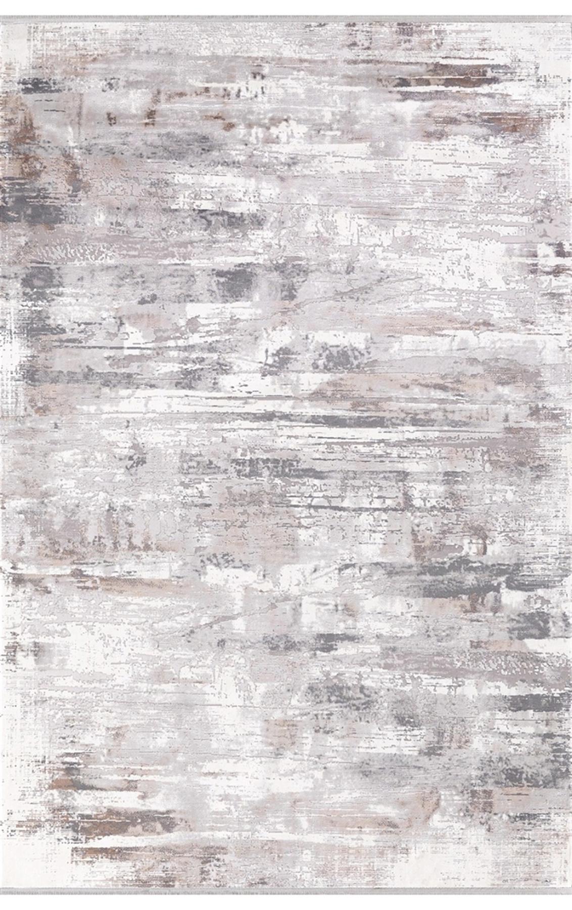 Dinarsu Cobalt 31869 Gri 7 mm Akrilik Silinebilir Yıkanabilir Orta Kaymaz Dikdörtgen Makine Dokuma Oturma Odası Halısı 160x235 cm