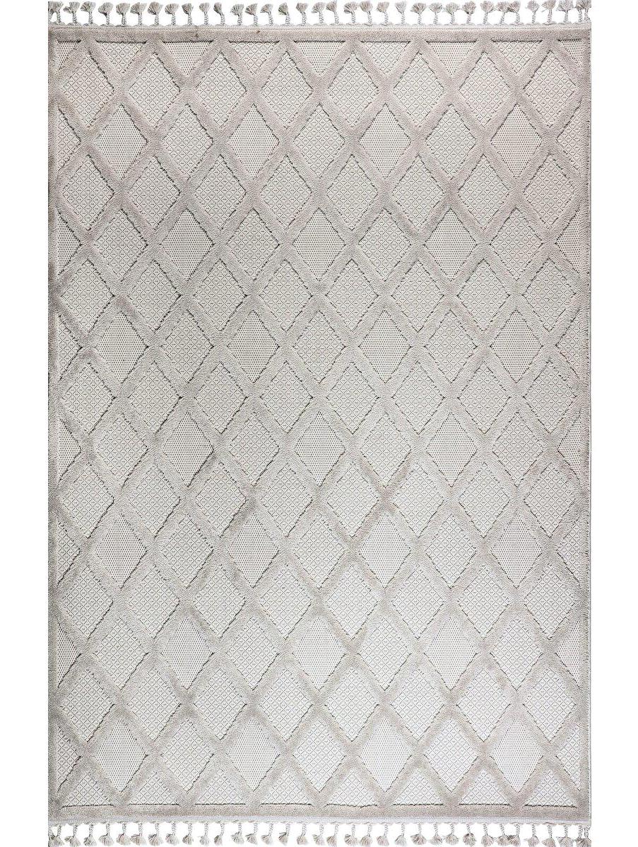 Gümüşsuyu Deco Alvin 12763 Gri 10 mm Polyester Yıkanabilir İnce Kaymaz Dikdörtgen Makine Dokuma Salon Halısı 80x300 cm