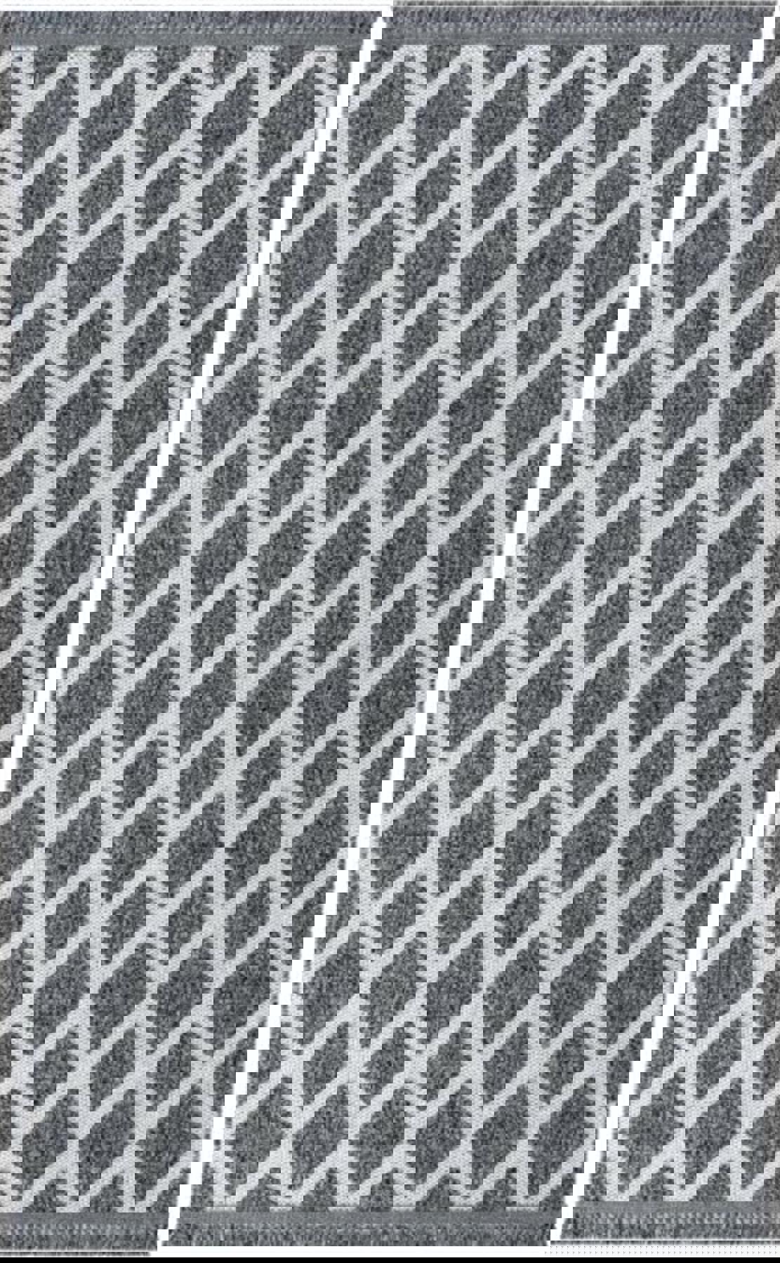 Enti Halı Togo 7508 Antrasit 8 mm Polyester Yıkanabilir Orta Dikdörtgen Makine Dokuma Salon Halısı 240x300 cm