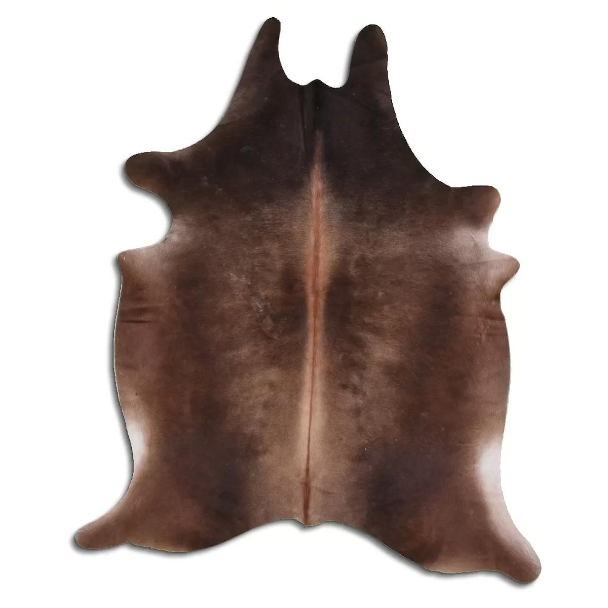Fiesta Leather Art 66712 Krem 51 mm Deri Toz Tutmaz Yıkanabilir İnce Kaymaz Deri Taban Oval Makine Dokuma Salon Halısı 80x300 cm