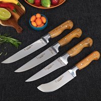 Lazbisa Hand Craft 4 Parça Mutfak Bıçak Seti Et Ekmek Sebze Meyve Bıçak ( No: 1-2-Yüzme-Sıyırma )