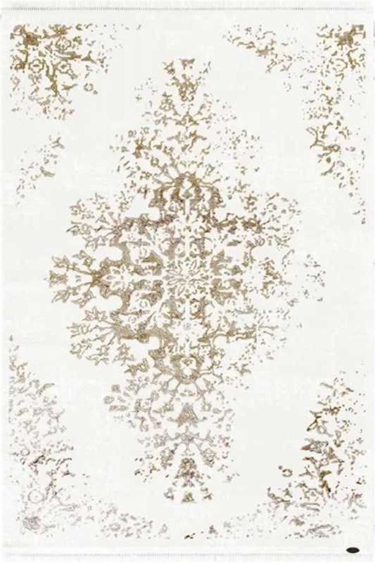 Dinarsu Gold GD006 Vizon 12 mm Akrilik Silinebilir Yıkanabilir Orta Kaymaz Dikdörtgen Makine Dokuma Salon Halısı 180x180 cm