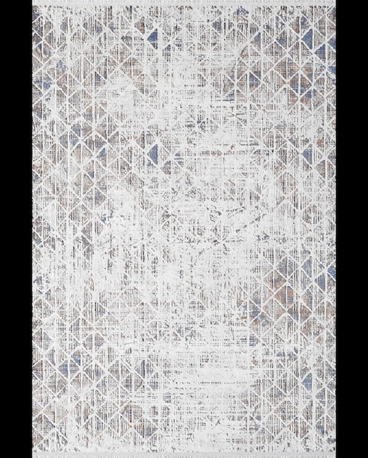 Royal Halı Serenity JV16A Gri 9 mm Akrilik Antibakteriyel Yıkanabilir Kalın Kaymaz Lateks Taban Dikdörtgen Makine Dokuma Salon Halısı 133x190 cm