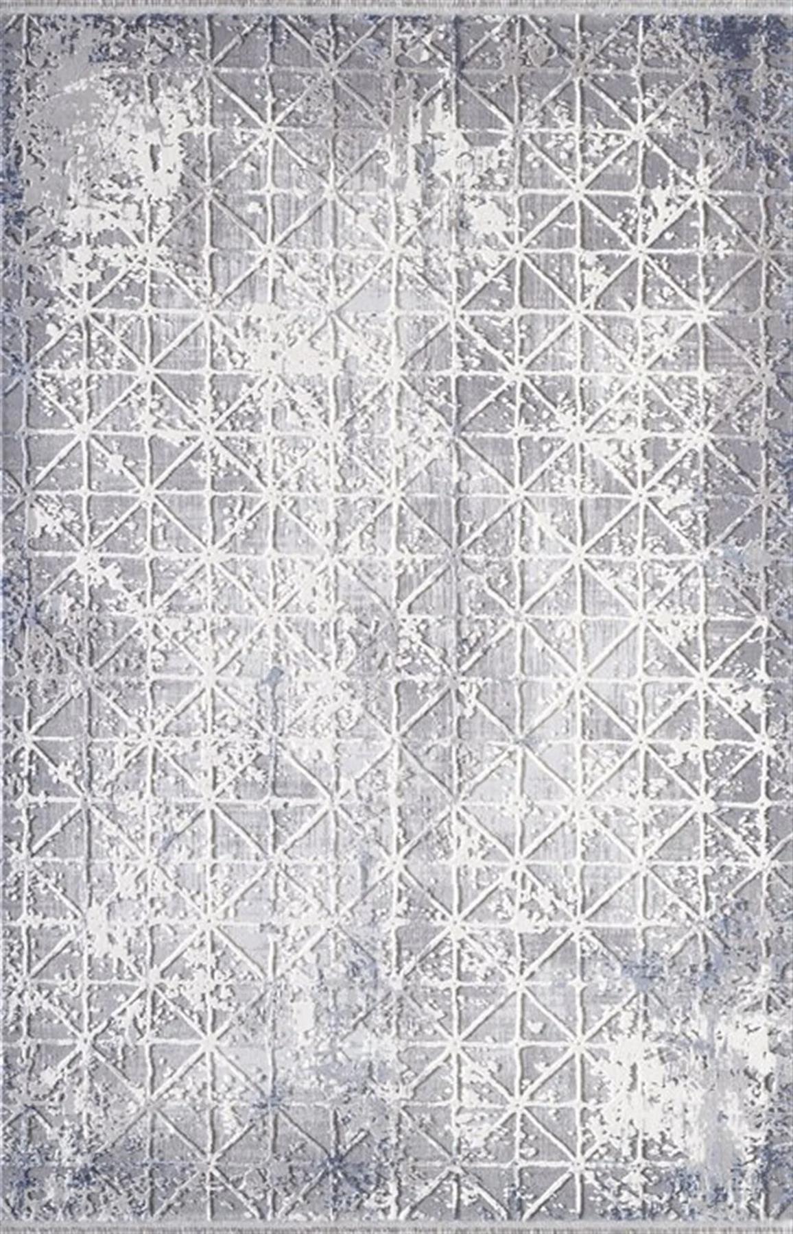 Artemis Halı Artex 5852A Mavi Akrilik Yıkanabilir İnce Kaymaz Jüt Taban Dikdörtgen Makine Dokuma Salon Halısı 120x200 cm