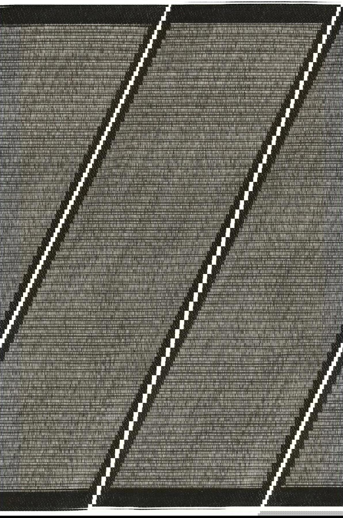 Tuğra Halı Asia AS1 Gri 4 mm Polyester Hav Tutmaz-Toz Tutmaz Yıkanabilir İnce Kaymaz Dikdörtgen İç ve Dış Mekan Halısı 160x230 cm