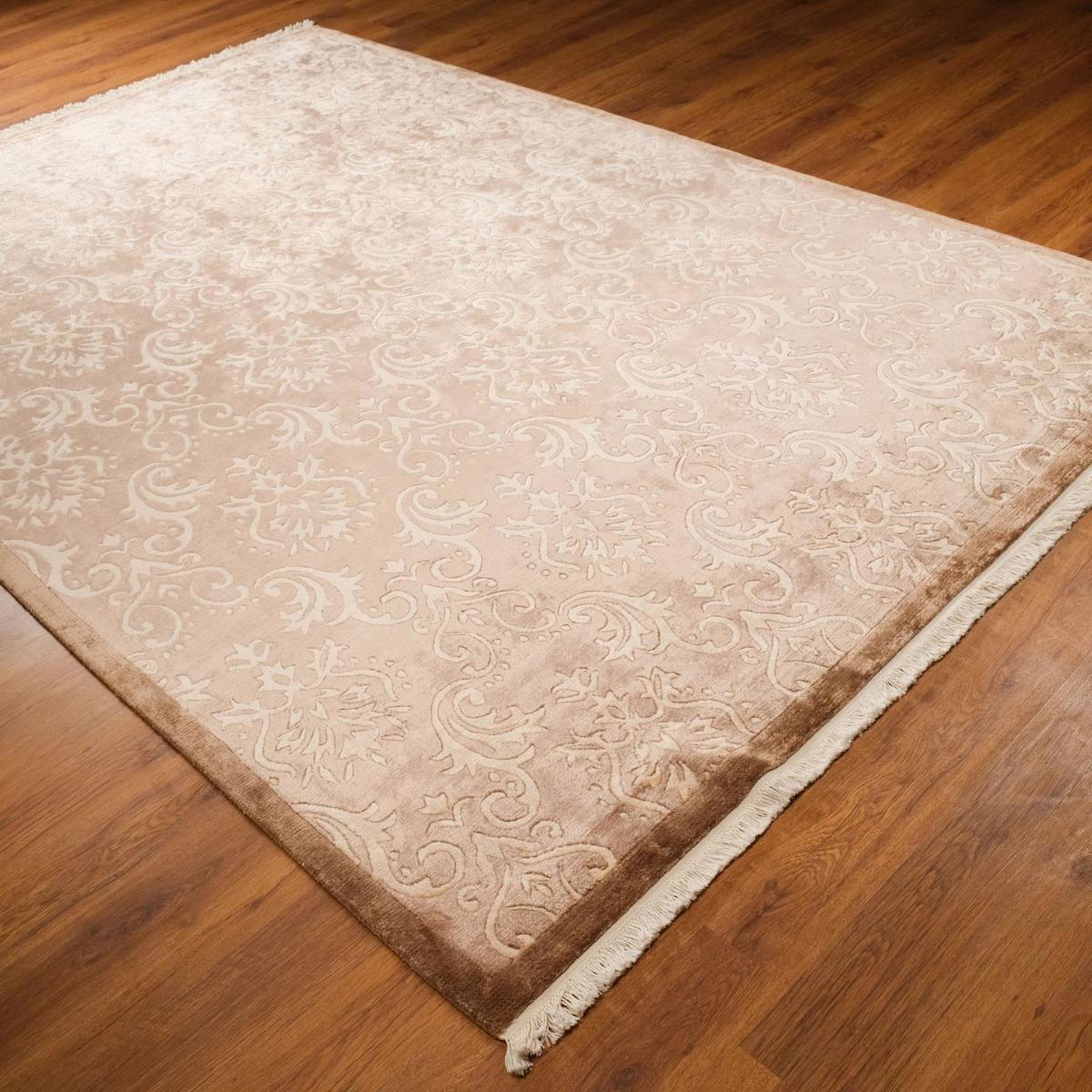 Halıcızade Krem Bambu - Pamuk Yıkanabilir Dikdörtgen El Dokuması Salon Halısı 120x200 cm