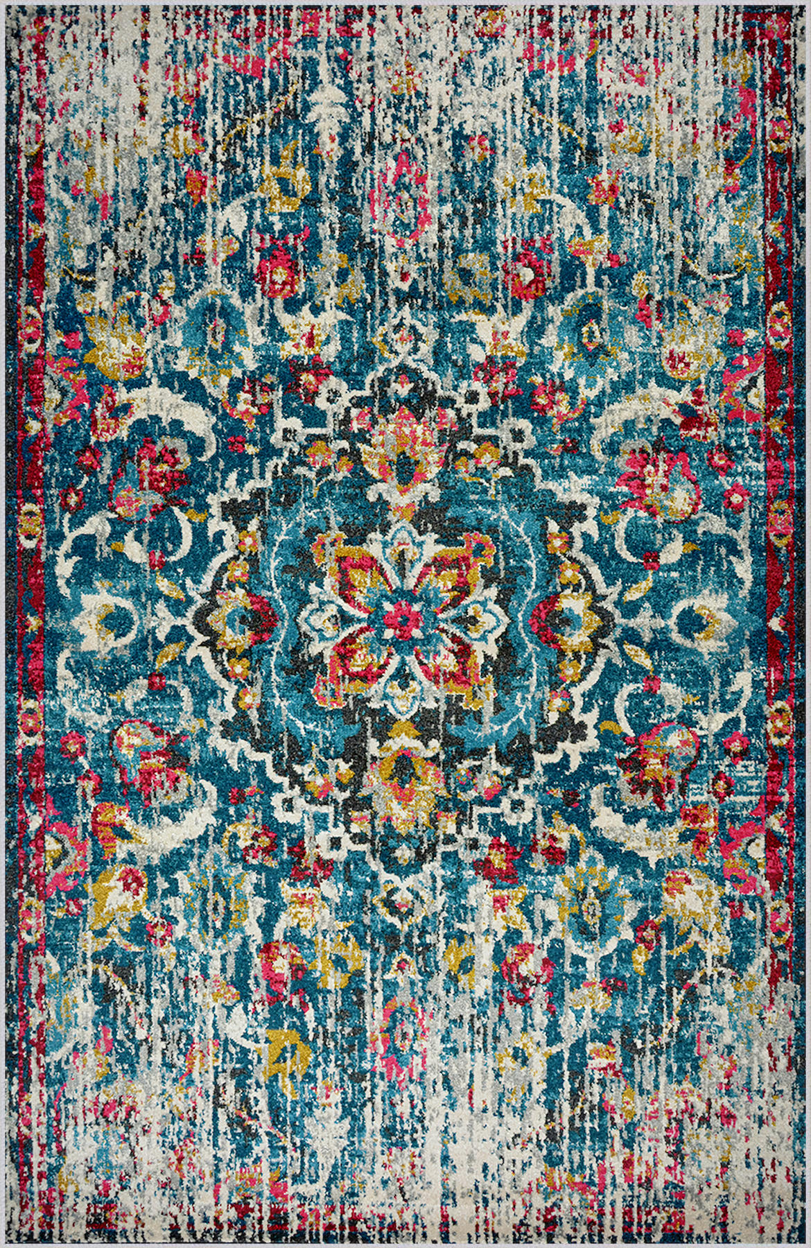 Rovigo Home RVG0792 Çok Renkli 8 mm Polyester Antibakteriyel-Leke Tutmaz-Toz Tutmaz Yıkanabilir İnce Kaymaz Dot Taban Dikdörtgen Makine Dokuma Salon Halısı 80x500 cm