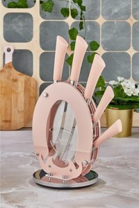 Cooker Şefim Standlı 6 Parça Paslanmaz Çelik Bıçak Seti