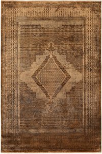 La Boutique İstanbul IB03 Kahverengi 6 mm Viskon Toz tutmaz Yıkanabilir İnce Kaymaz Dikdörtgen Makine Dokuma Salon Halısı 80x300 cm