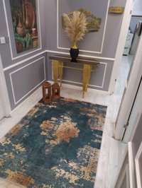 Doruklar Home Collection Krem 0.8 mm Mikropolyester Silinebilir Yıkanabilir İnce Kaymaz Dot Taban Dikdörtgen Makine Dokuma Salon Halısı 200x290 cm