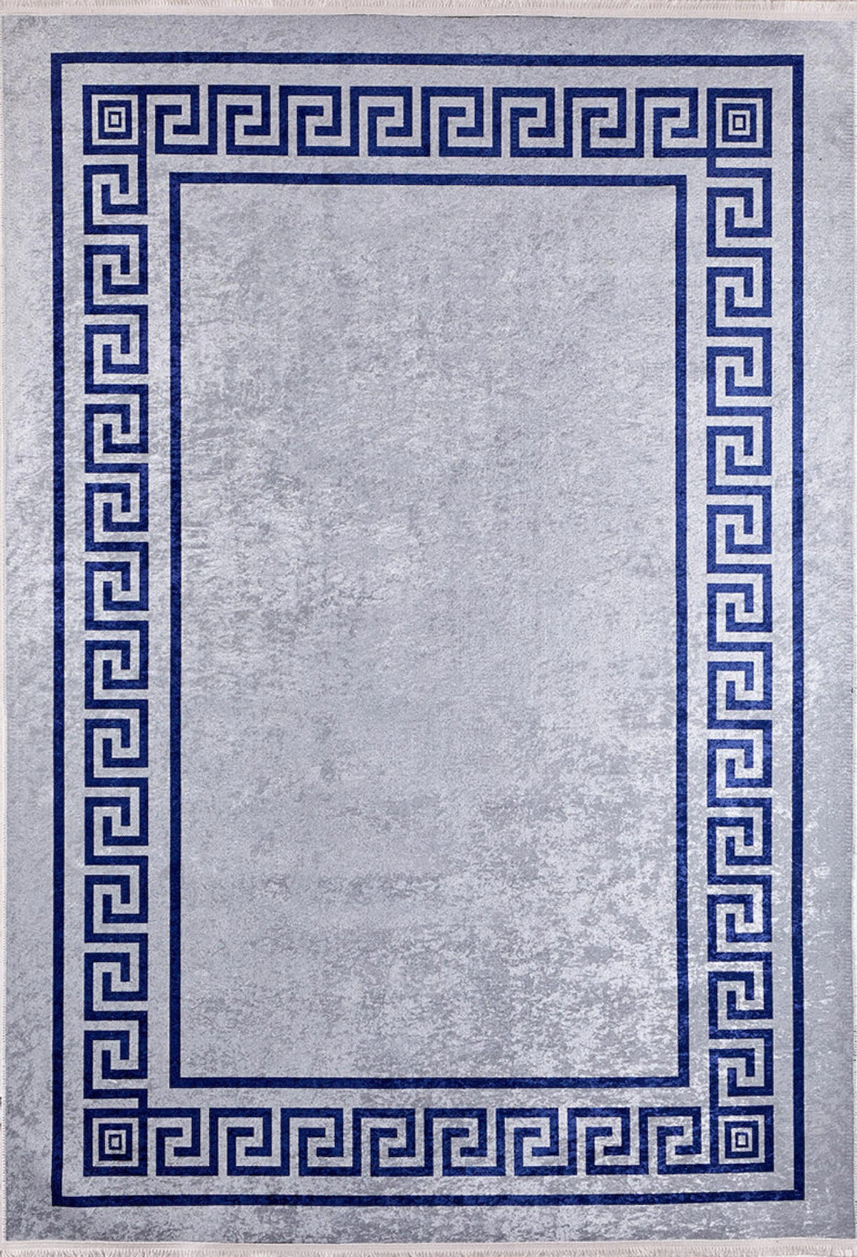 Bespoky Murom Lacivert 6 mm Pamuk Yıkanabilir İnce Kaymaz Jüt Taban Dikdörtgen Makine Dokuma Salon Halısı 80x500 cm