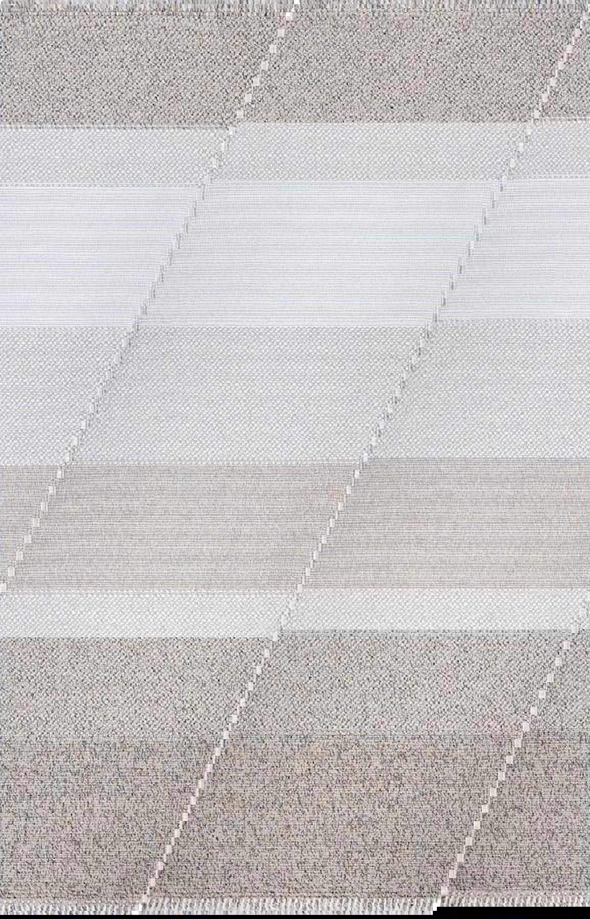 Sanat Halı Lora Plus 3745 Krem 7 mm Polyester Antibakteriyel Yıkanabilir Kalın Kaymaz Lateks Taban Dikdörtgen Makine Dokuma Salon Halısı 100x150 cm