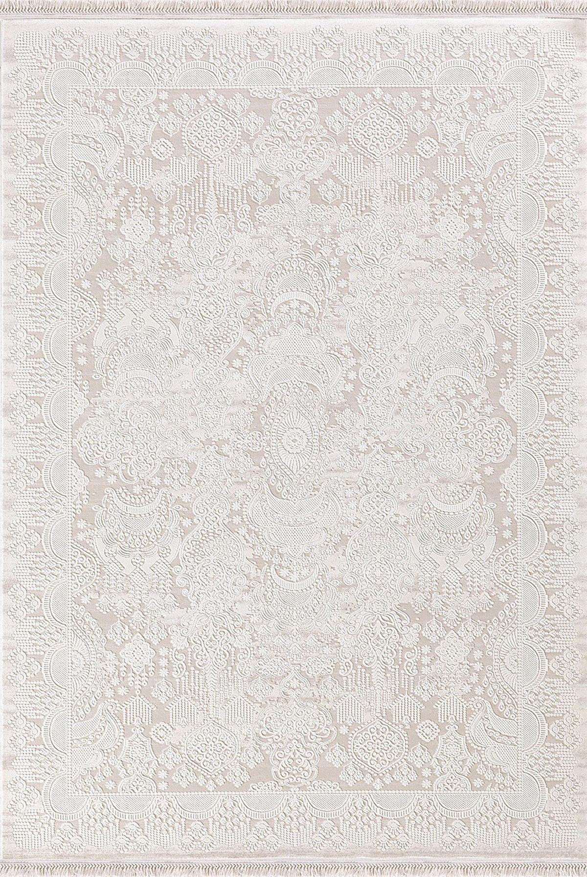 Dinarsu Arora 31886 Krem 11 mm Akrilik Silinebilir Yıkanabilir Orta Kaymaz Dikdörtgen Makine Dokuma Oturma Odası Halısı 180x180 cm