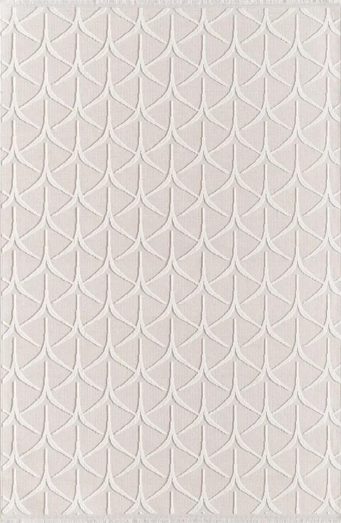Pierre Cardin Maxwell MK04A Krem 0.8 mm Akrilik Yumuşak Yıkanabilir İnce Kaymaz Dikdörtgen Makine Dokuma Salon Halısı 180x180 cm