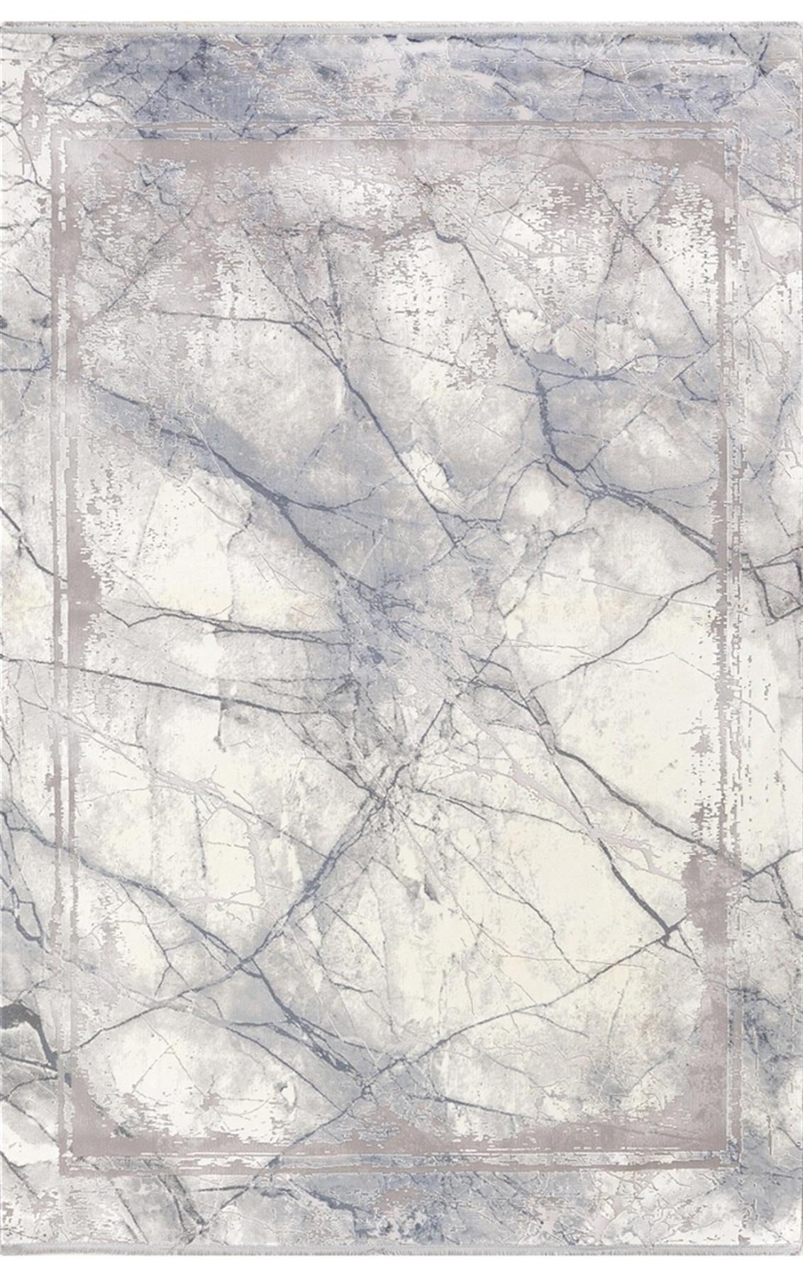 Dinarsu Cobalt 31865 Mavi 7 mm Akrilik Silinebilir Yıkanabilir Orta Kaymaz Dikdörtgen Makine Dokuma Salon Halısı 140x200 cm