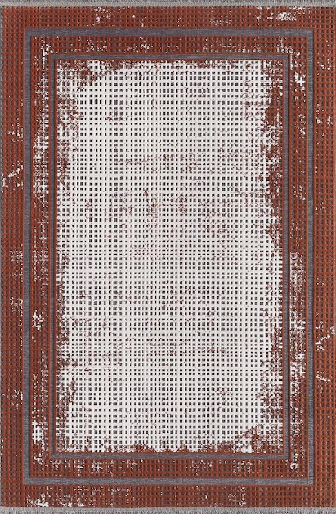 Pierre Cardin Maxwell MK02D Krem 5 mm Polyester Antibakteriyel Yıkanabilir İnce Kaymaz Dikdörtgen Makine Dokuma Salon Halısı 100x180 cm