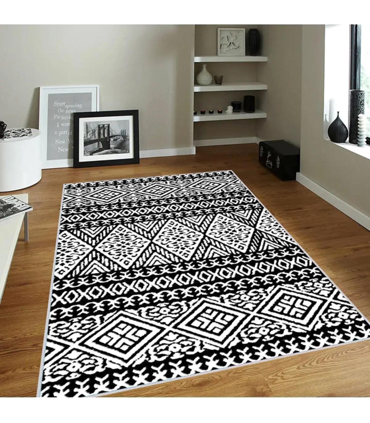 Rovigo Home RVG0122-SD843 Krem 8 mm Polyester Yıkanabilir Orta Kaymaz Dot Taban Dikdörtgen Makine Dokuma Salon Halısı 80x300 cm